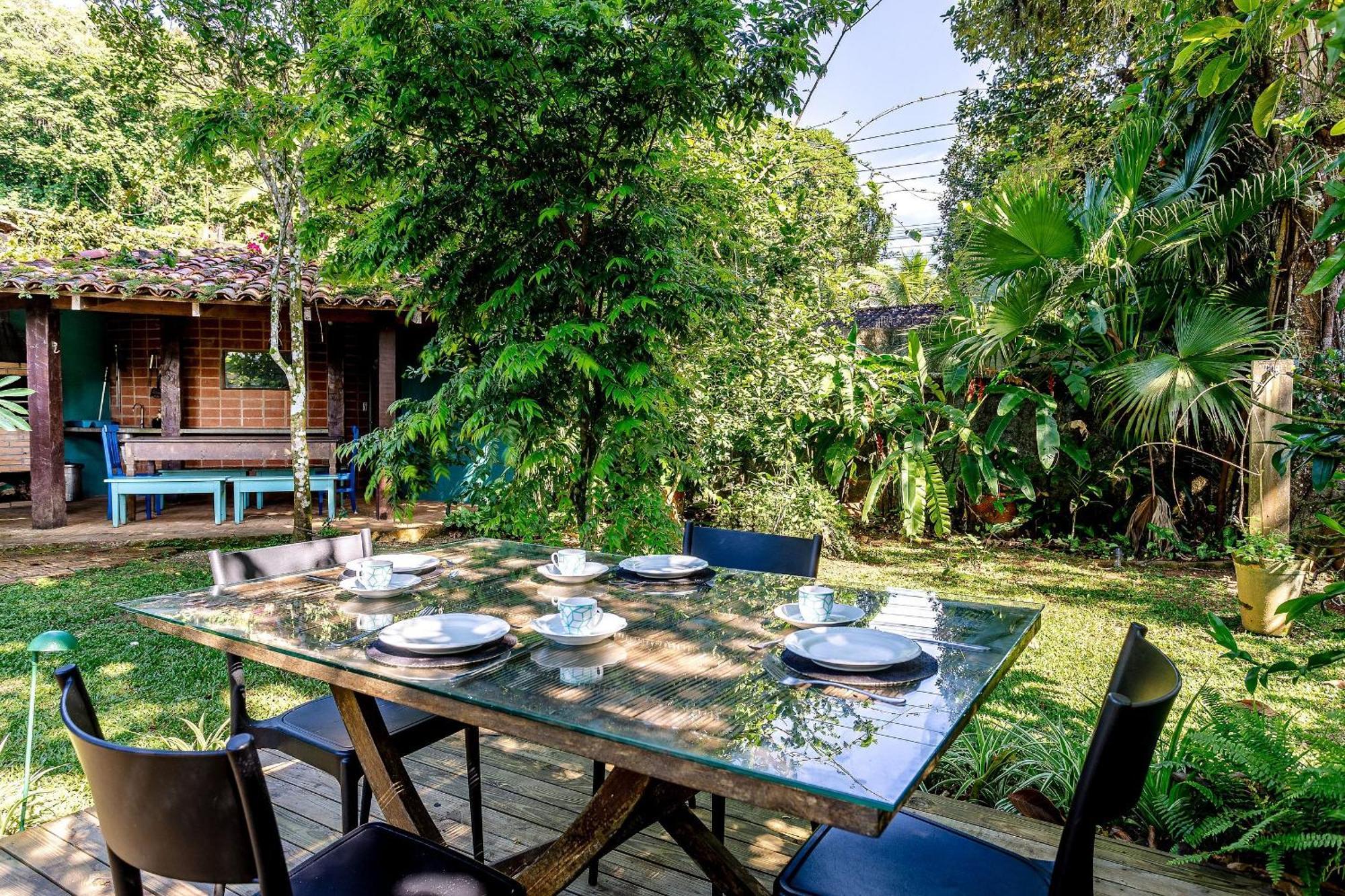 Casa Dos Passaros Na Areia A 20M Da Praia Da Baleia Com 3 Suites E 1 Dorm, Com Ar Condicionado, Wifi, Smart Tv, Cozinha Completa E Churrasqueira Sao Sebastiao  Luaran gambar