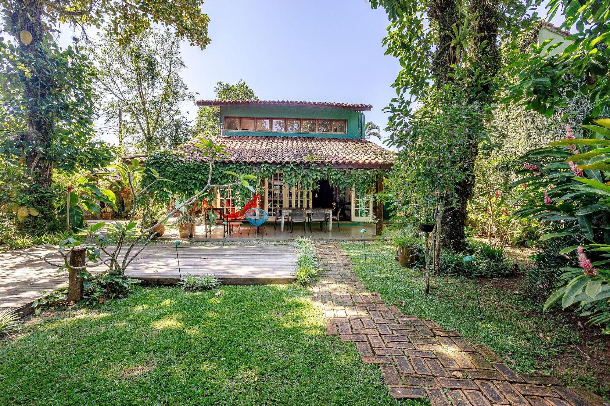Casa Dos Passaros Na Areia A 20M Da Praia Da Baleia Com 3 Suites E 1 Dorm, Com Ar Condicionado, Wifi, Smart Tv, Cozinha Completa E Churrasqueira Sao Sebastiao  Luaran gambar