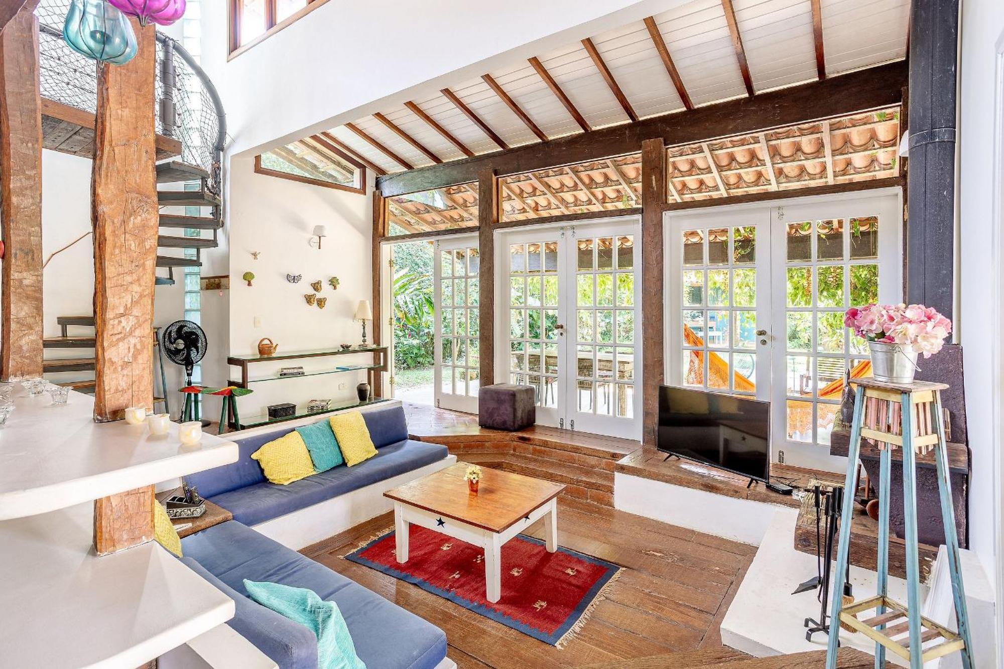 Casa Dos Passaros Na Areia A 20M Da Praia Da Baleia Com 3 Suites E 1 Dorm, Com Ar Condicionado, Wifi, Smart Tv, Cozinha Completa E Churrasqueira Sao Sebastiao  Luaran gambar